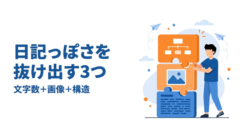 ブログが「日記っぽくなる」時に足りない3つのこと