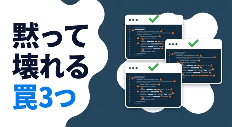 Windows自動化で黙って壊れる罠3つ｜エラーが出ない