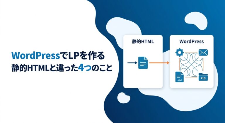 WordPressでLPを作る｜静的HTMLと違った4つのこと